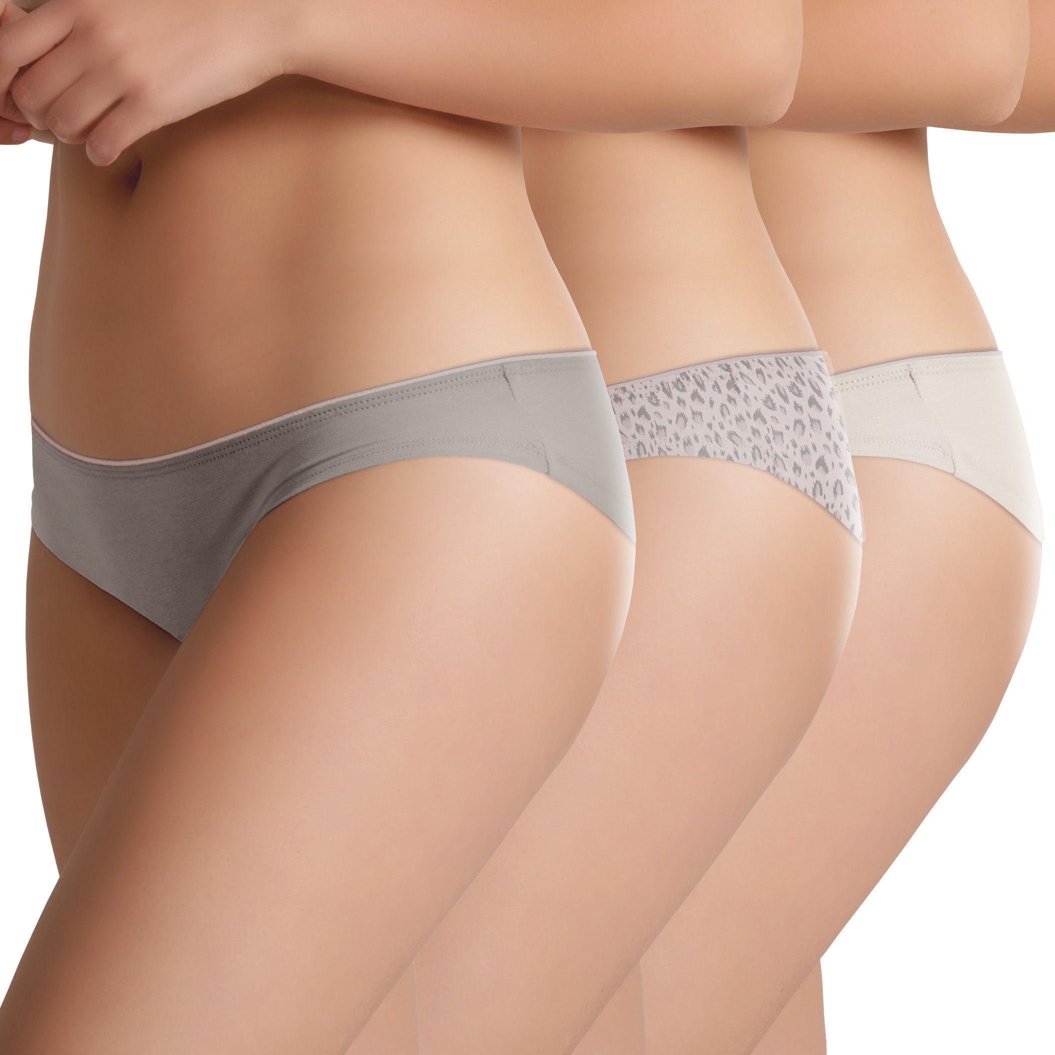 Calzón Bikini Algodón Pack 3 C4 Top-0