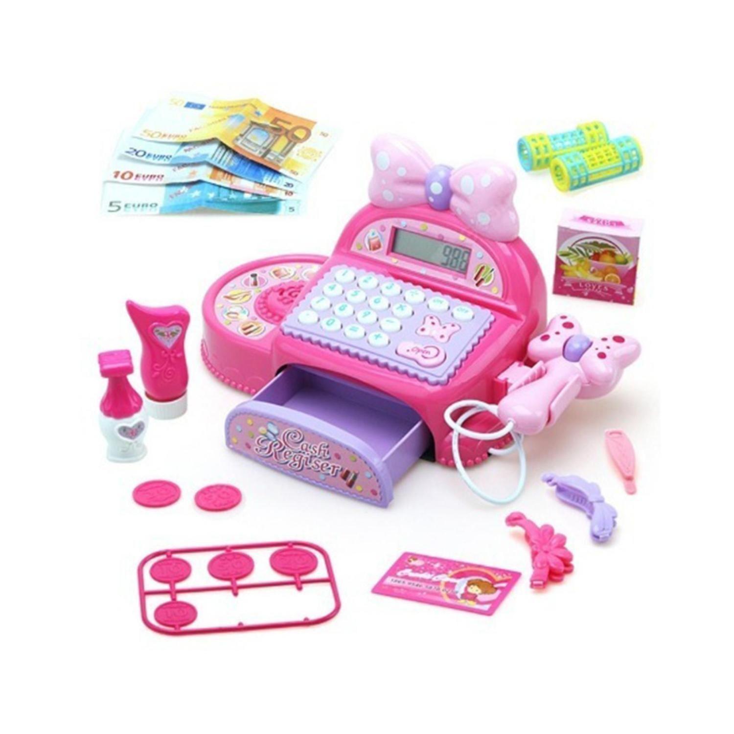 Caja Registradora De Juguete Infantil Interactiva Rosada-2