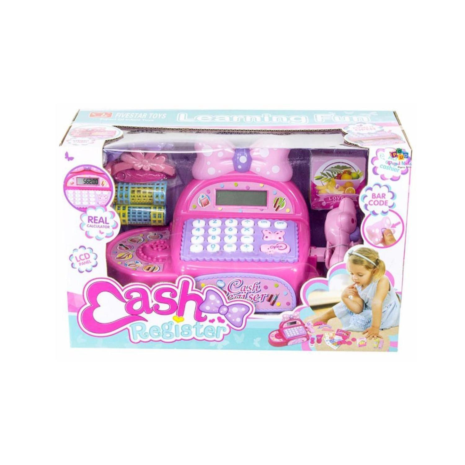 Caja Registradora De Juguete Infantil Interactiva Rosada-3