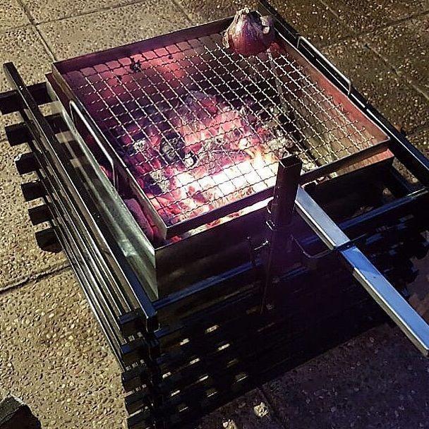 Brasero Fogón con Parrilla Regulable en Altura Kas-4