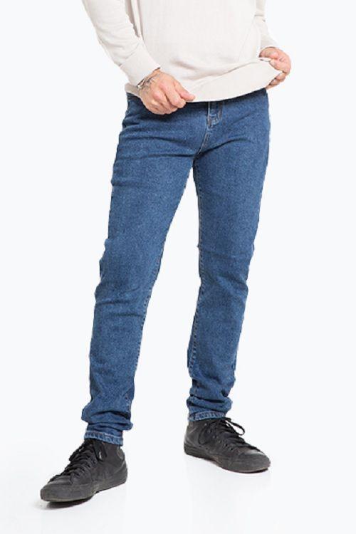 Jeans Hombre Skinny Azul Focalizado Suave-0