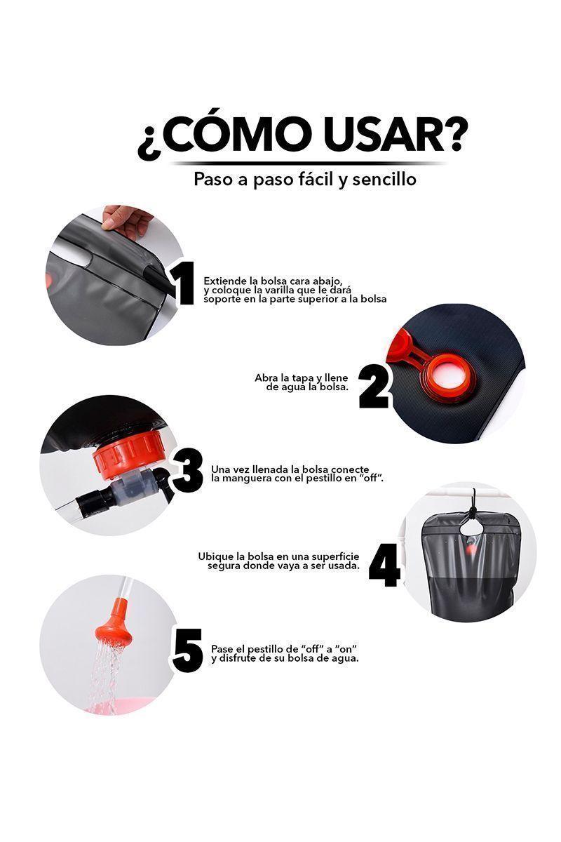 Ducha Solar Calefacción 20L Portátil Outdoor-4