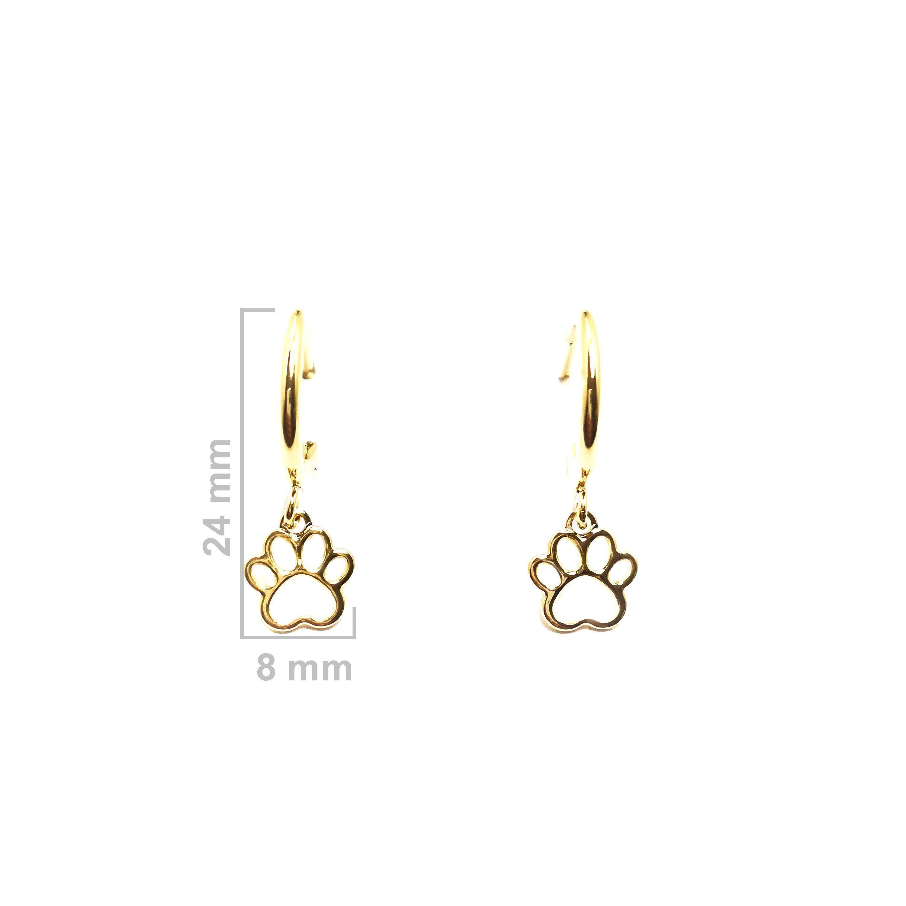 Aros Argolla Huella Enchapado Oro 18K-1