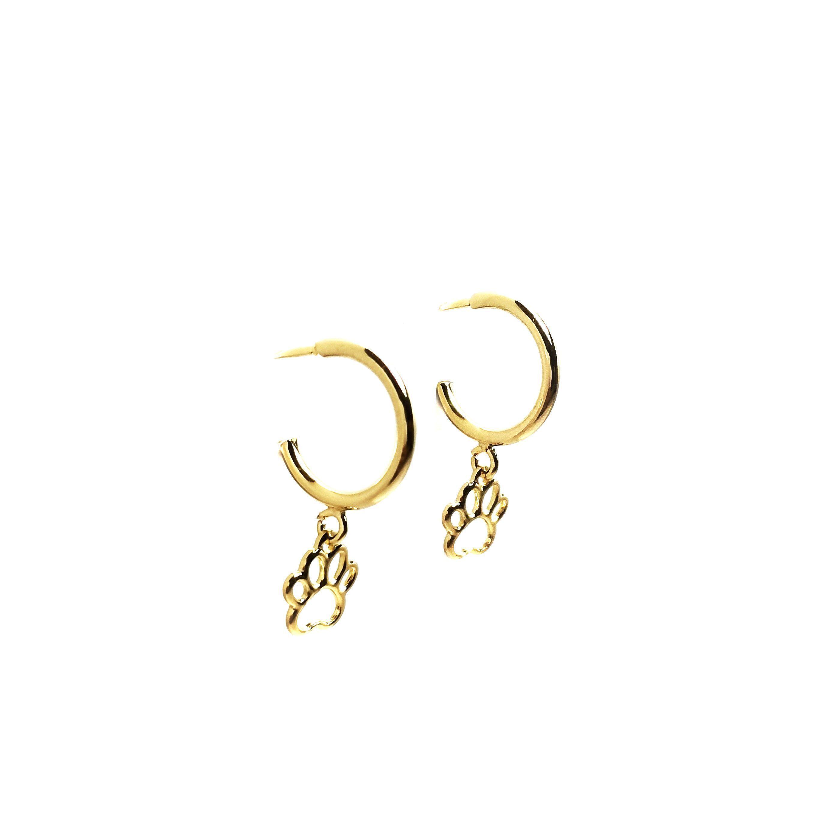 Aros Argolla Huella Enchapado Oro 18K-2