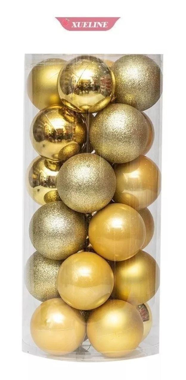 6 Esferas Navideñas Bambalinas Esferas Navidad Decorar 10 Cm-0
