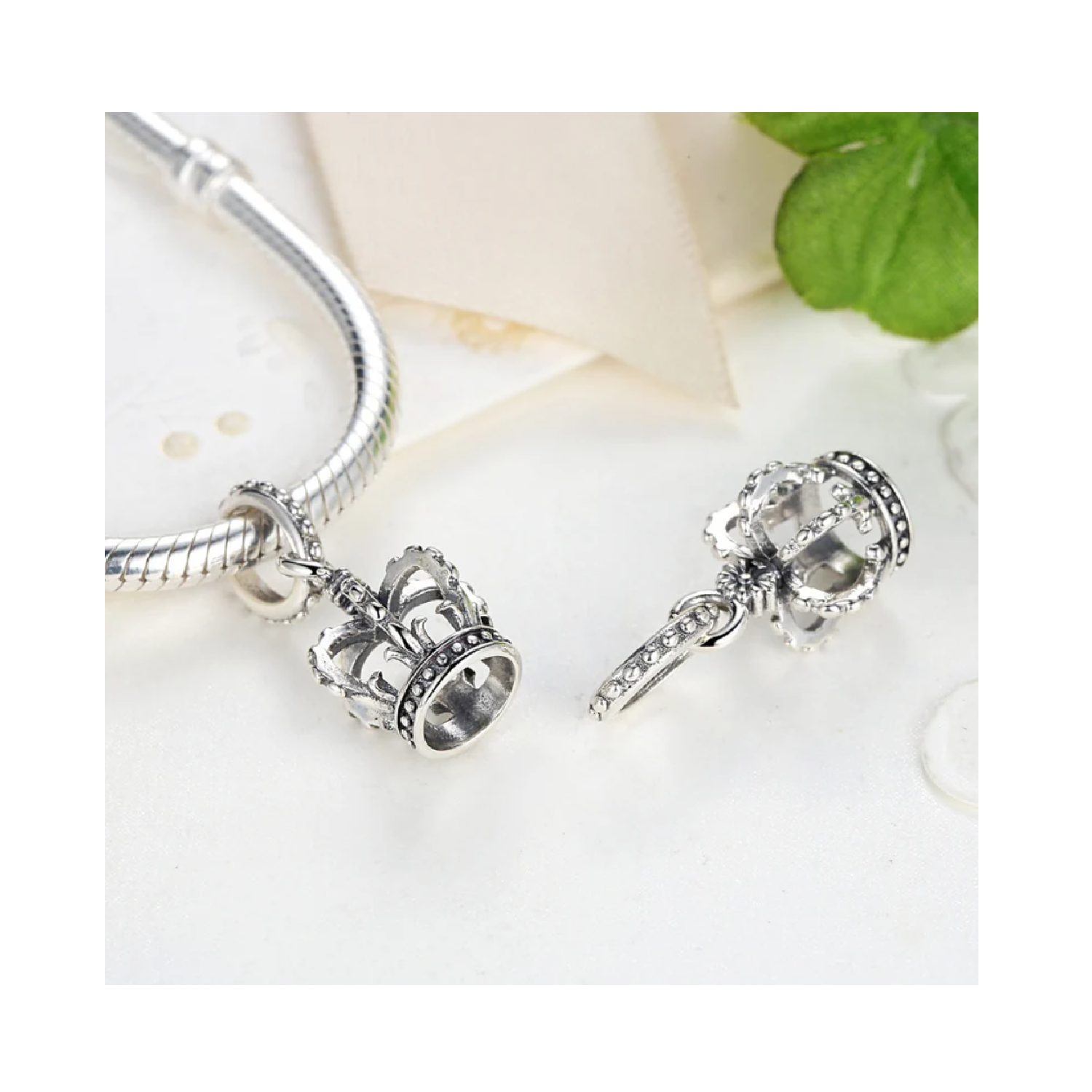 Charm Corona en Plata Fina 925-2
