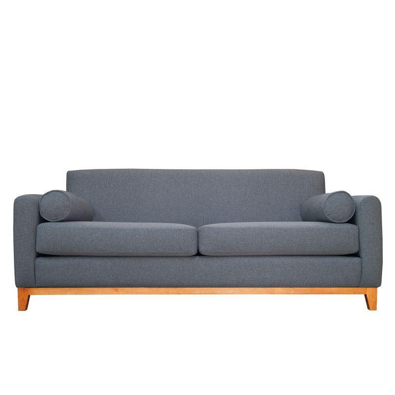 Sofá Meli Chenille Tipo Lino Gris 3 Cuerpos-2
