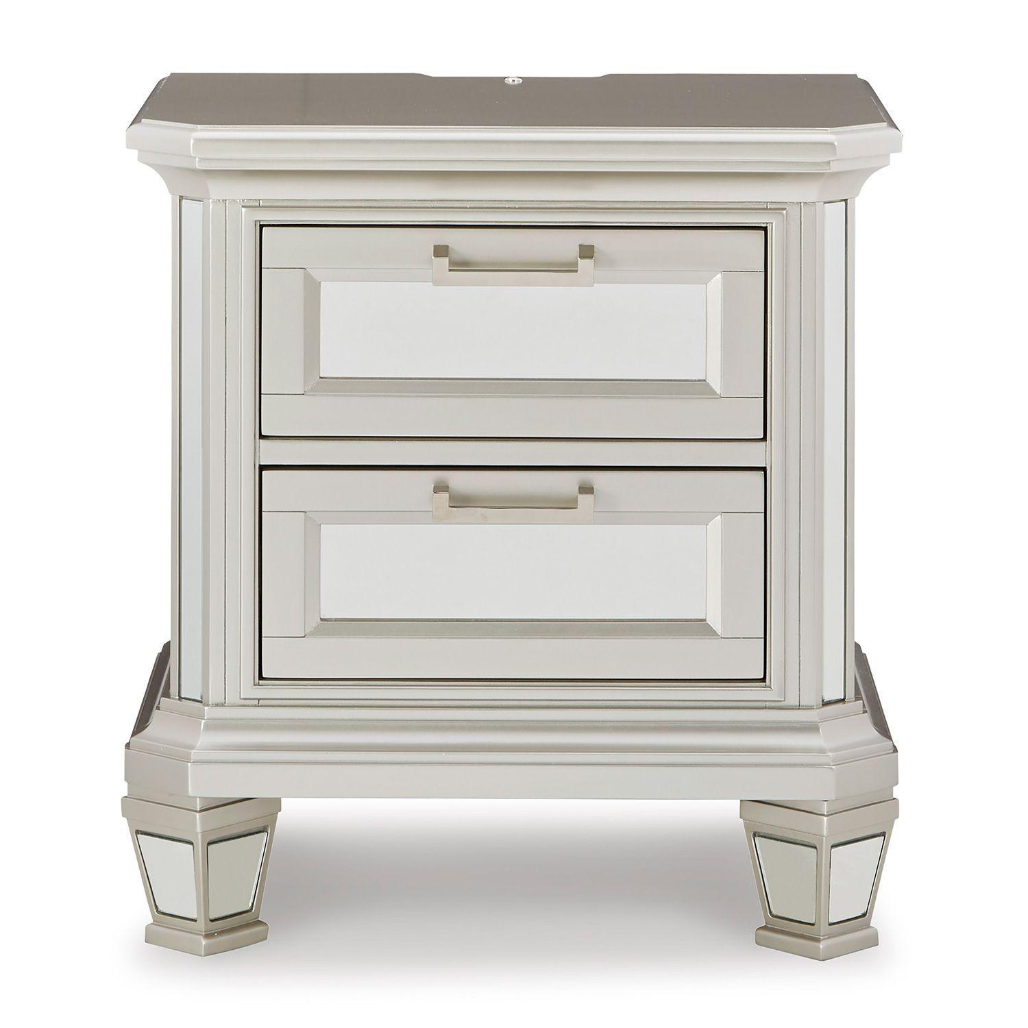 Velador Lindenfield 2 cajones y USB-0