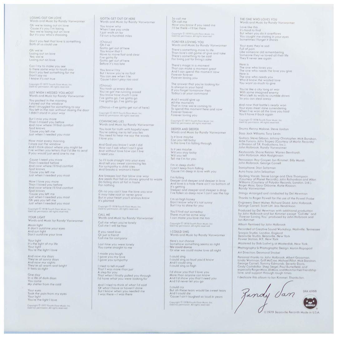 RANDY VANWARMER - WARMER VINILO USADO-2