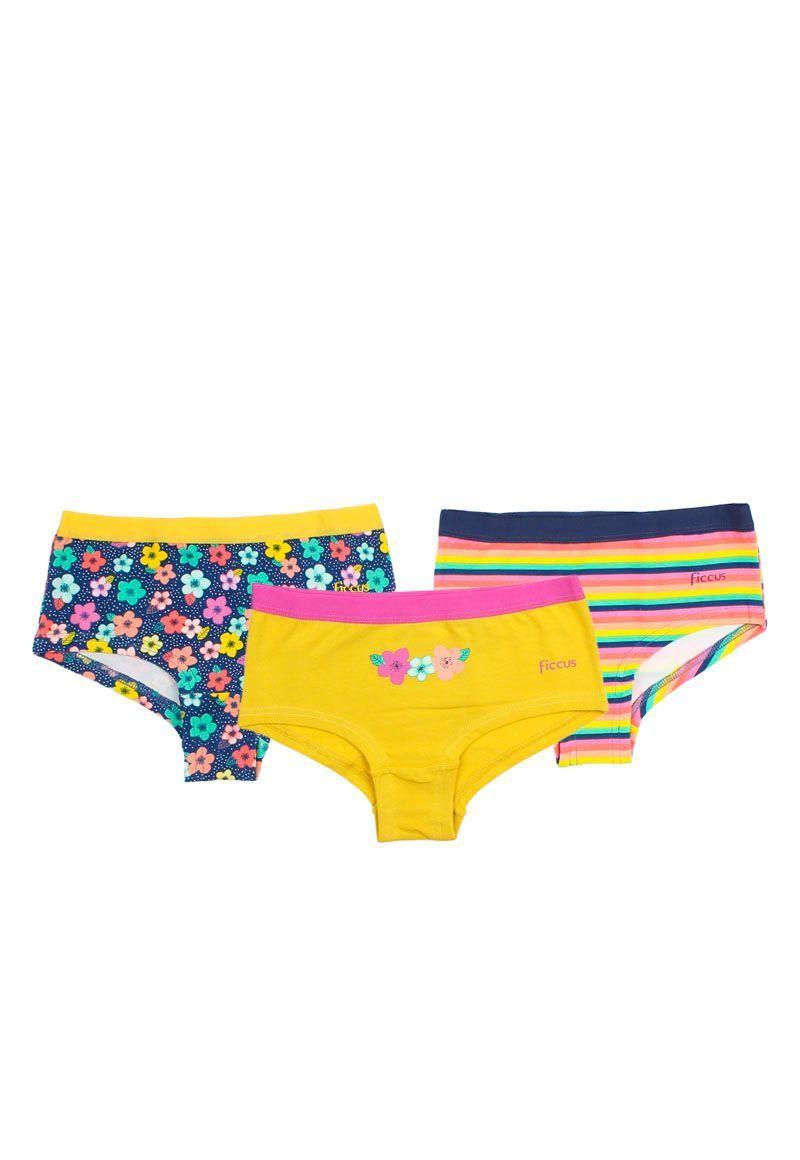 Pack triple pantaleta kids niña ficcus 643-0