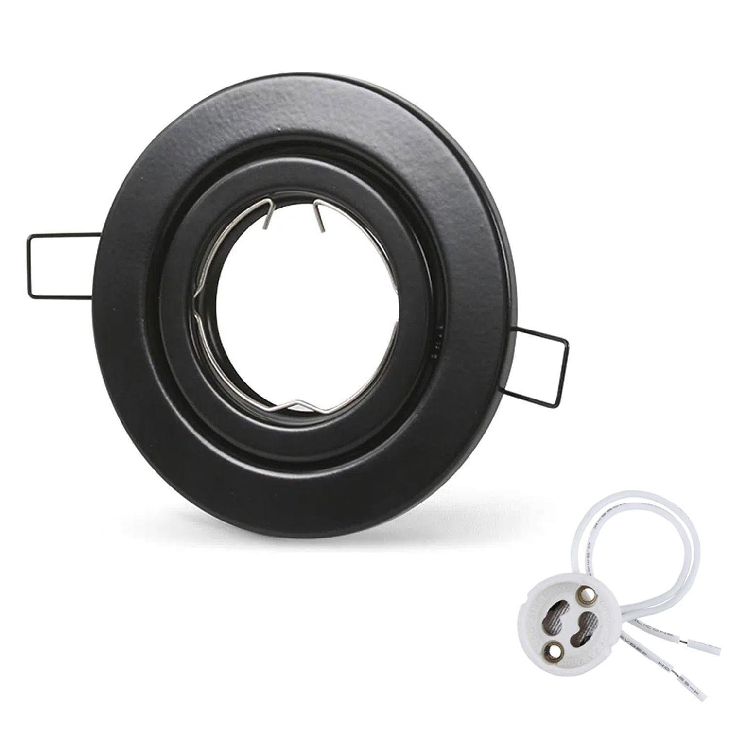 Foco Embutido Basculante LED Porta GU-10 Negro-0
