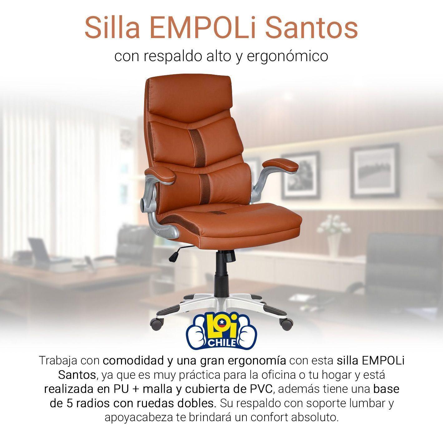 Silla de Oficina Empoli Santos Con Respaldo Alto Ergonómico-1
