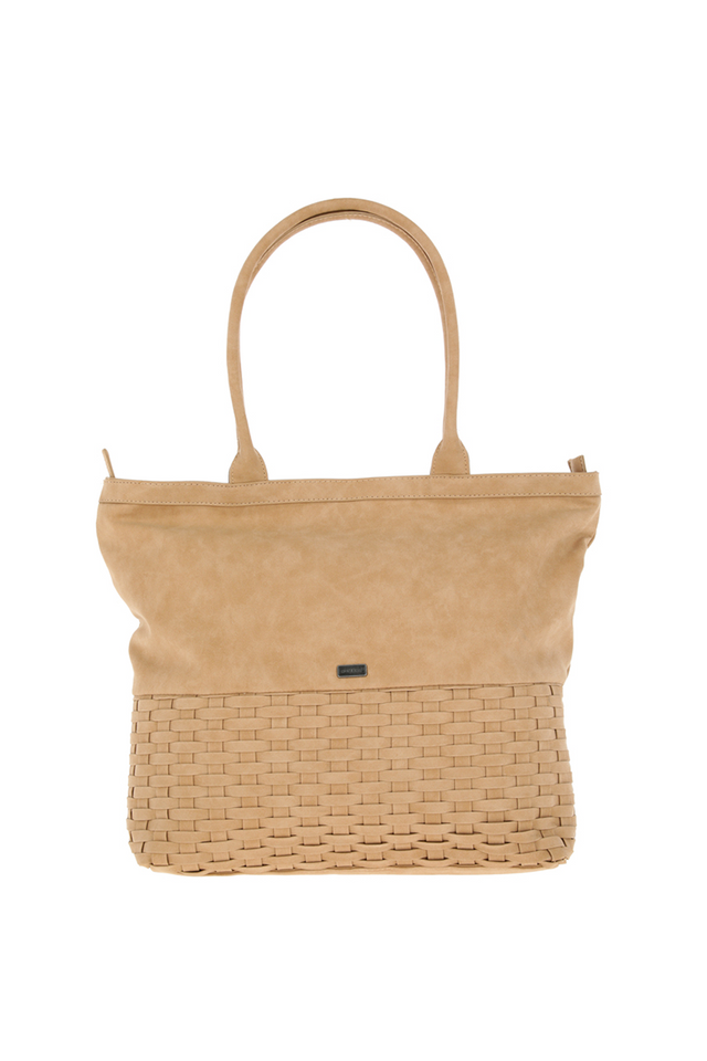 Cartera Entretejido Beige Humana-0