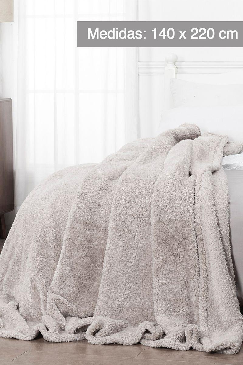 Manta Sherpa 140x220 cm Beige-1