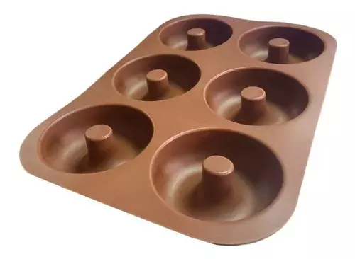 Pack X2 Moldes De Silicona Donas Moldes Donuts Molde Dona 6 MARRON-5