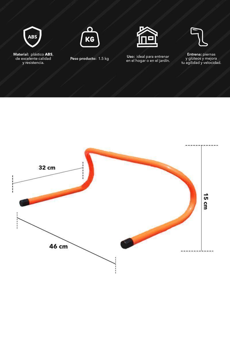Set Vallas Agilidad 15cm Entrenamiento Naranjo-2