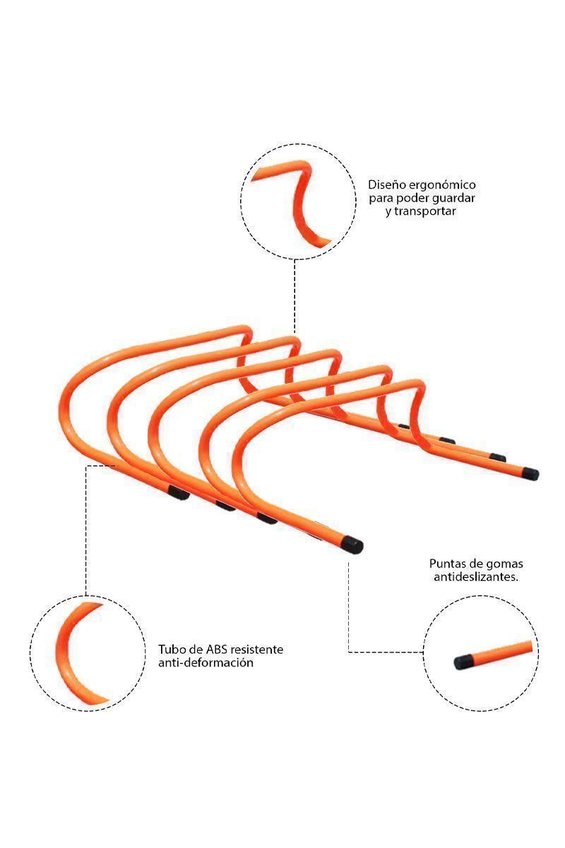 Set Vallas Agilidad 15cm Entrenamiento Naranjo-3