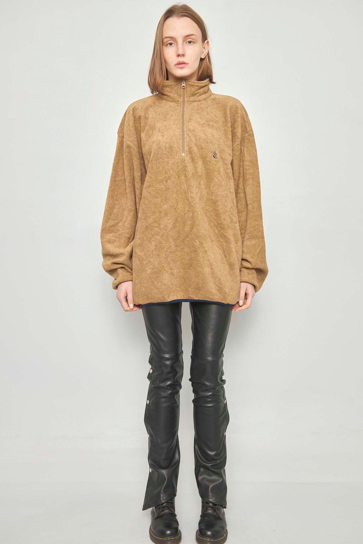 Poleron casual reciclado beige nautica talla XL  -3