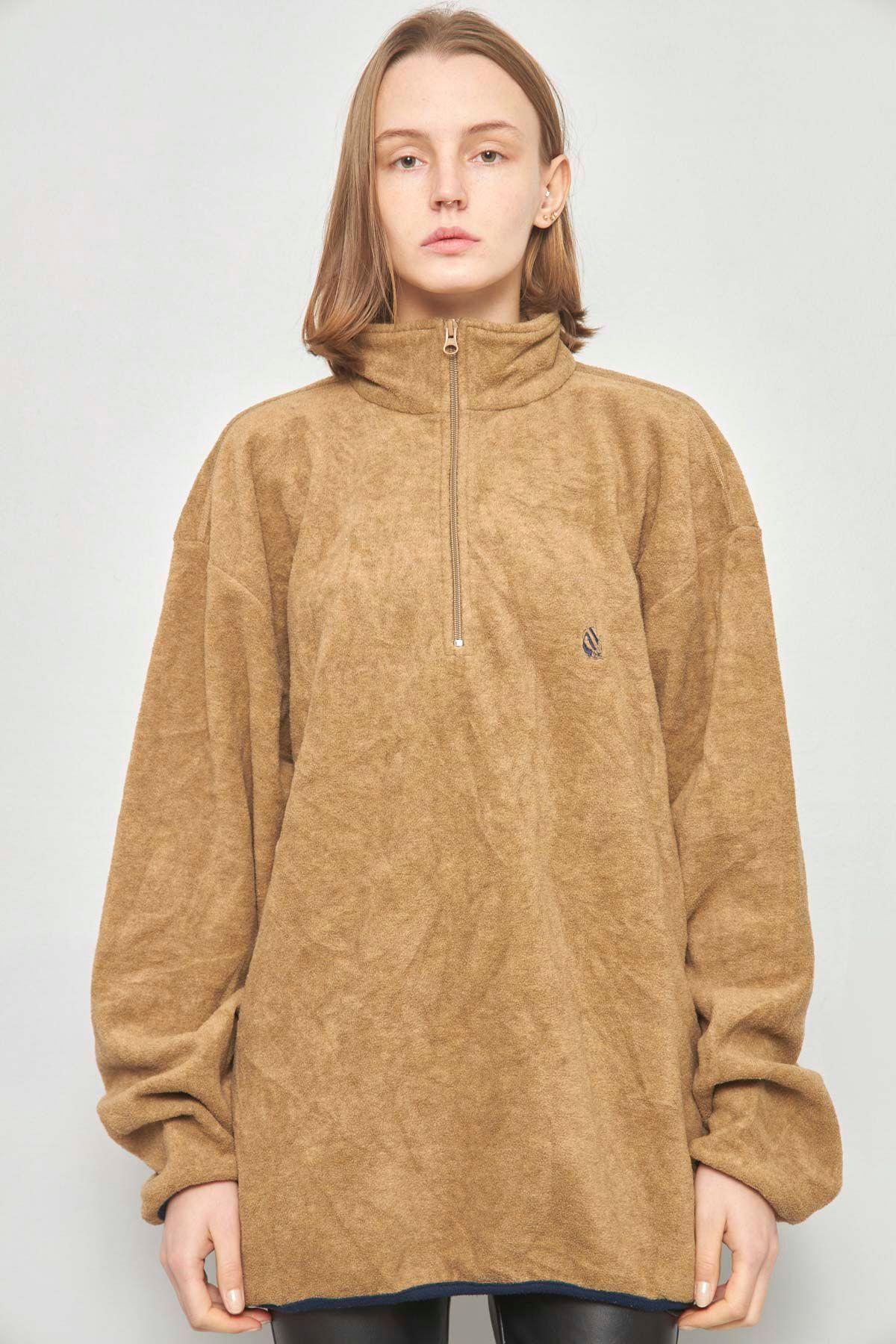 Poleron casual reciclado beige nautica talla XL  -0