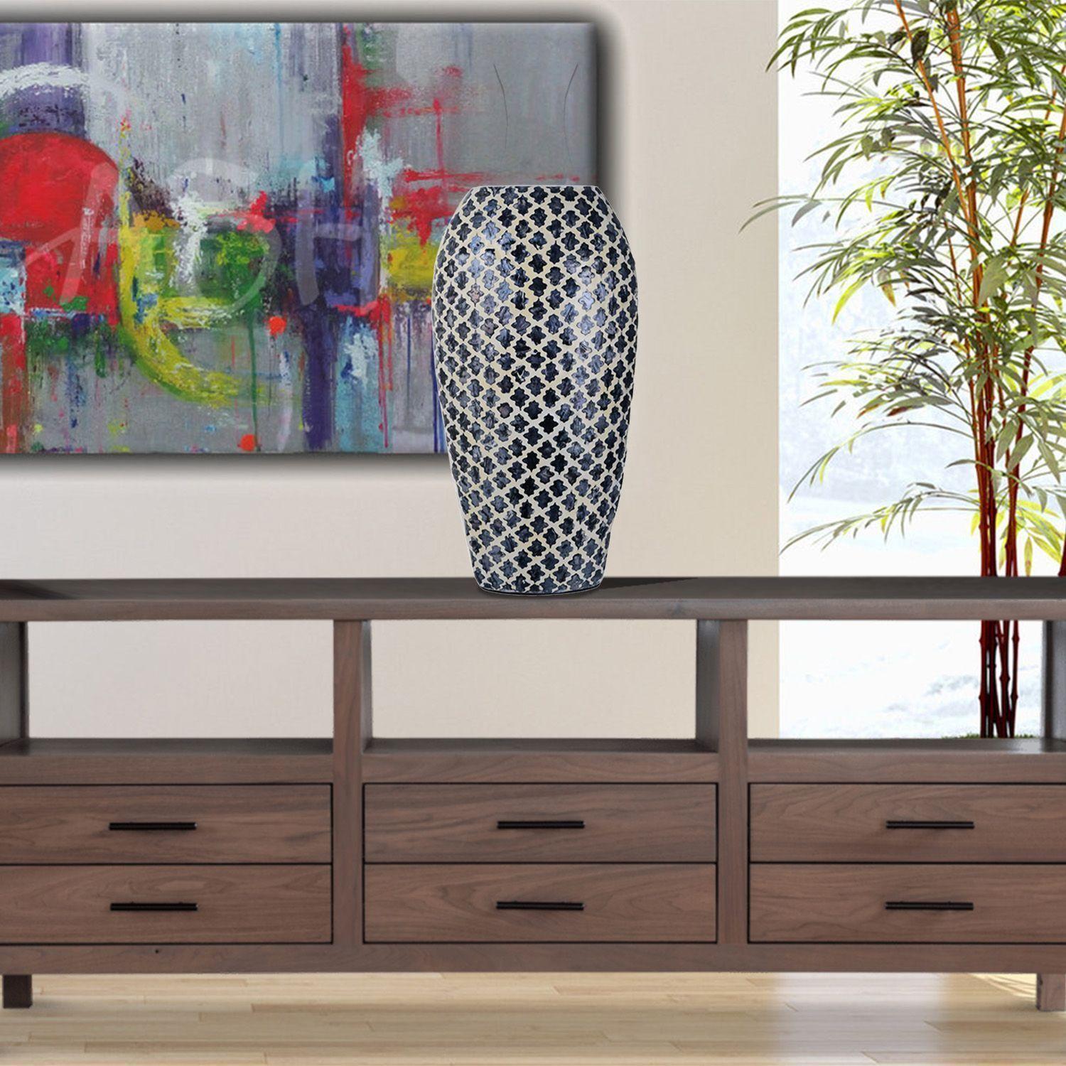 Jarron Decorativo Hanoi Grande Capiz-4