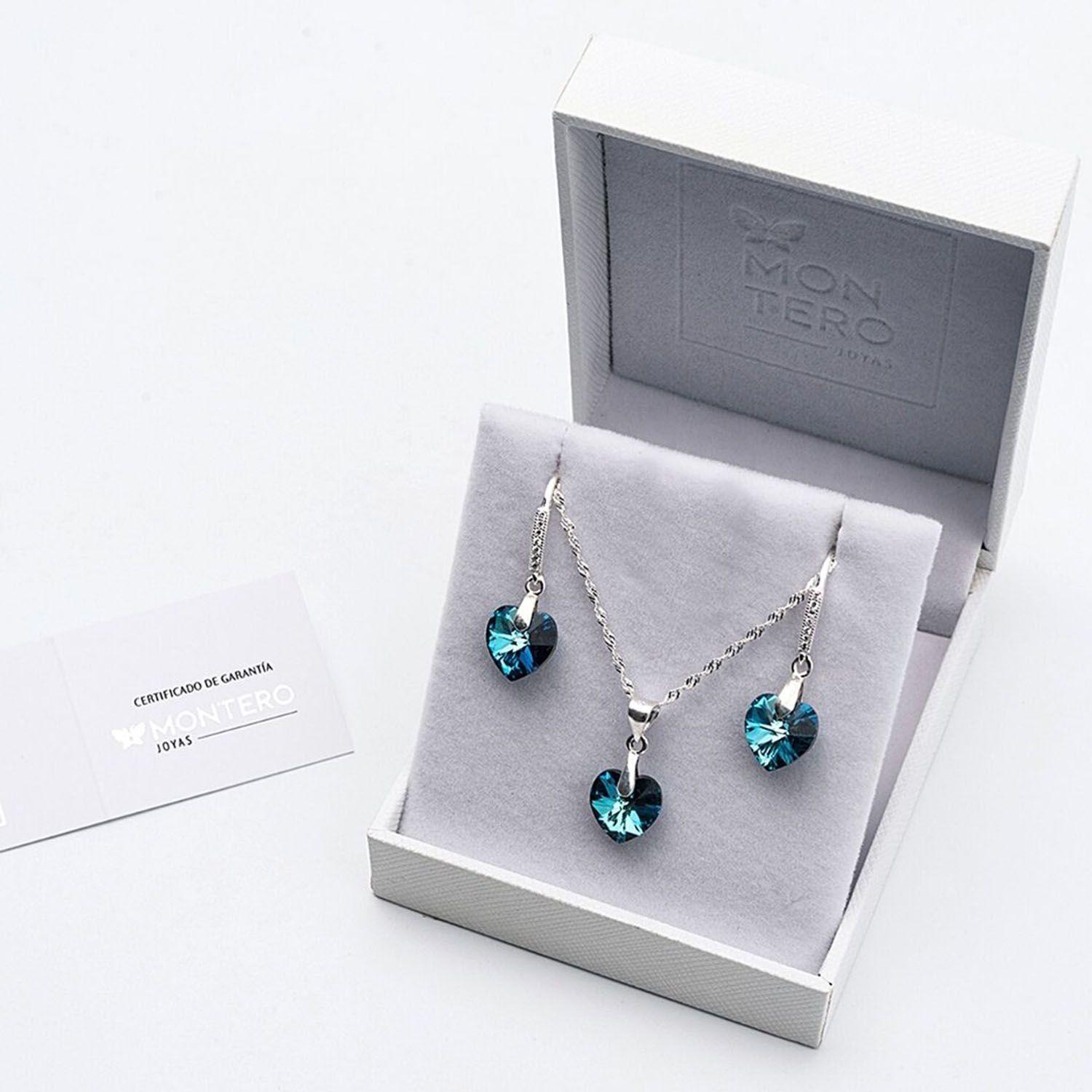 Conjunto Romance Cristales Genuinos Bermuda Blue-2