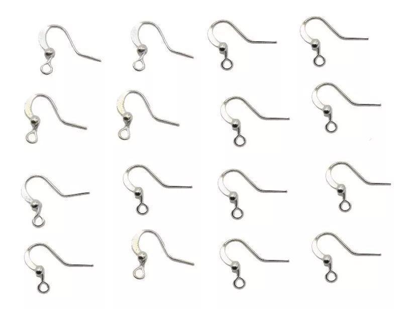 Ganchos Aros Bisutería Artesanía Paq 200 Unds B4c Plateado-2