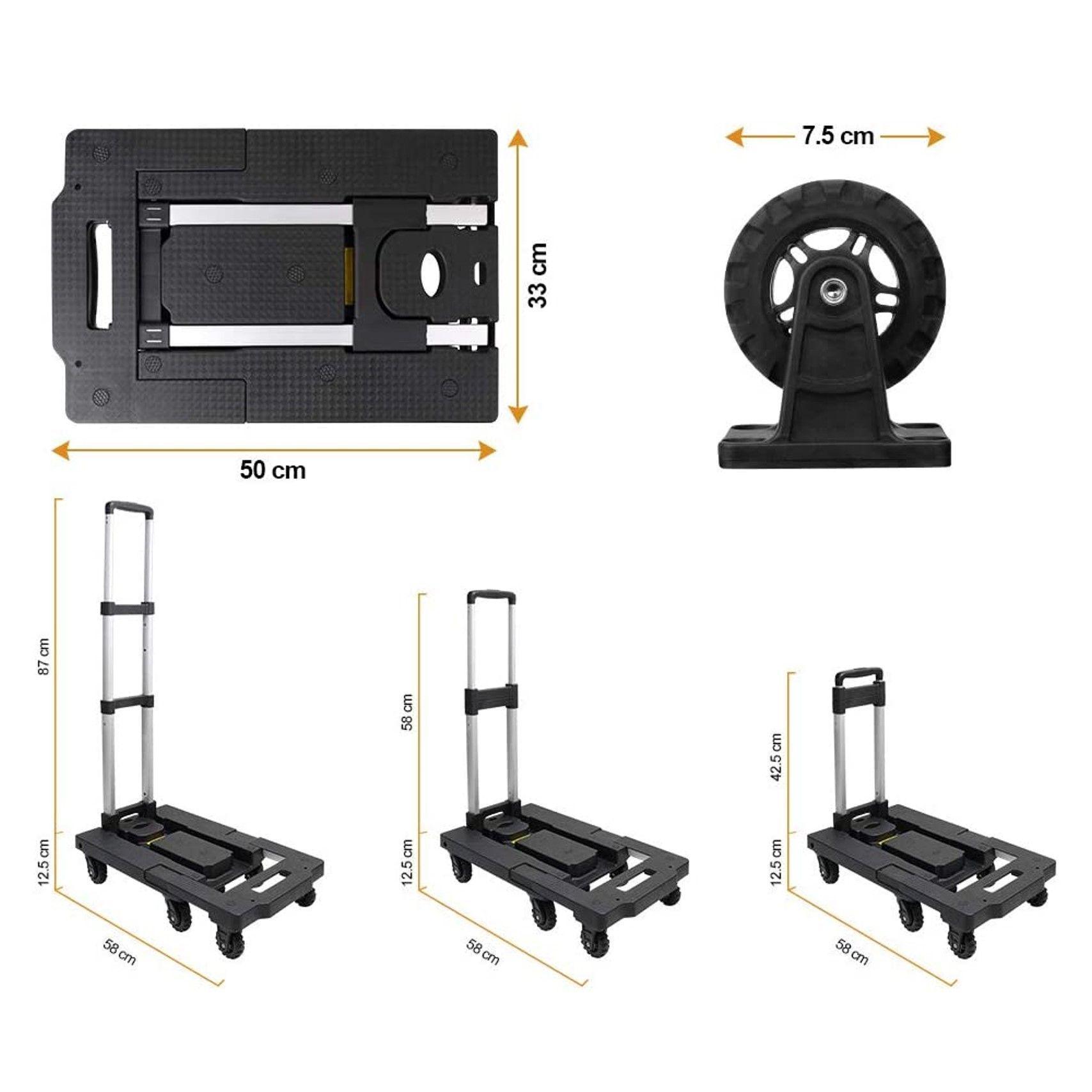 Carro Plegable De Carga Tipo Plataforma 150 Kilos 7 Ruedas Yegua-2