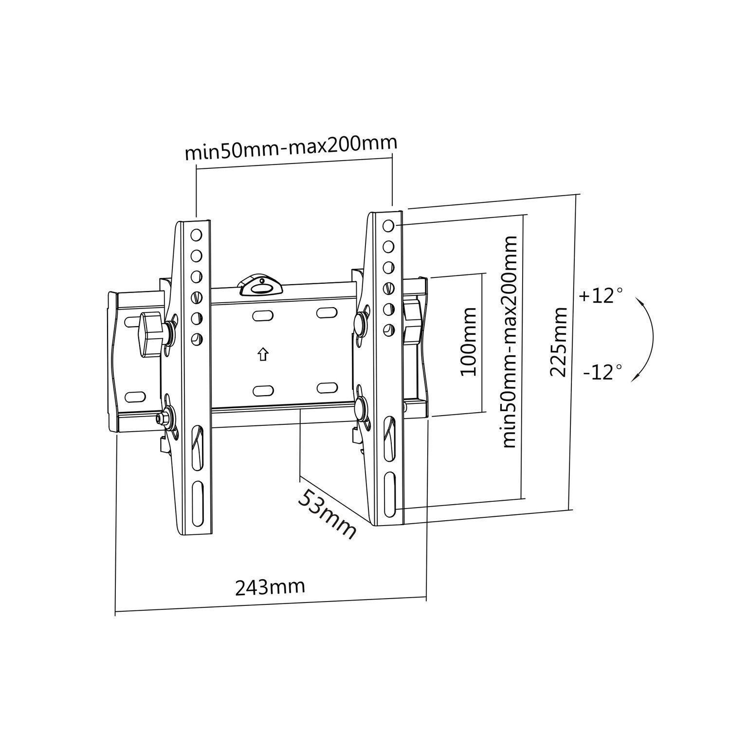 Soporte TV - para Tabique Inclinable 23" a 42"-3