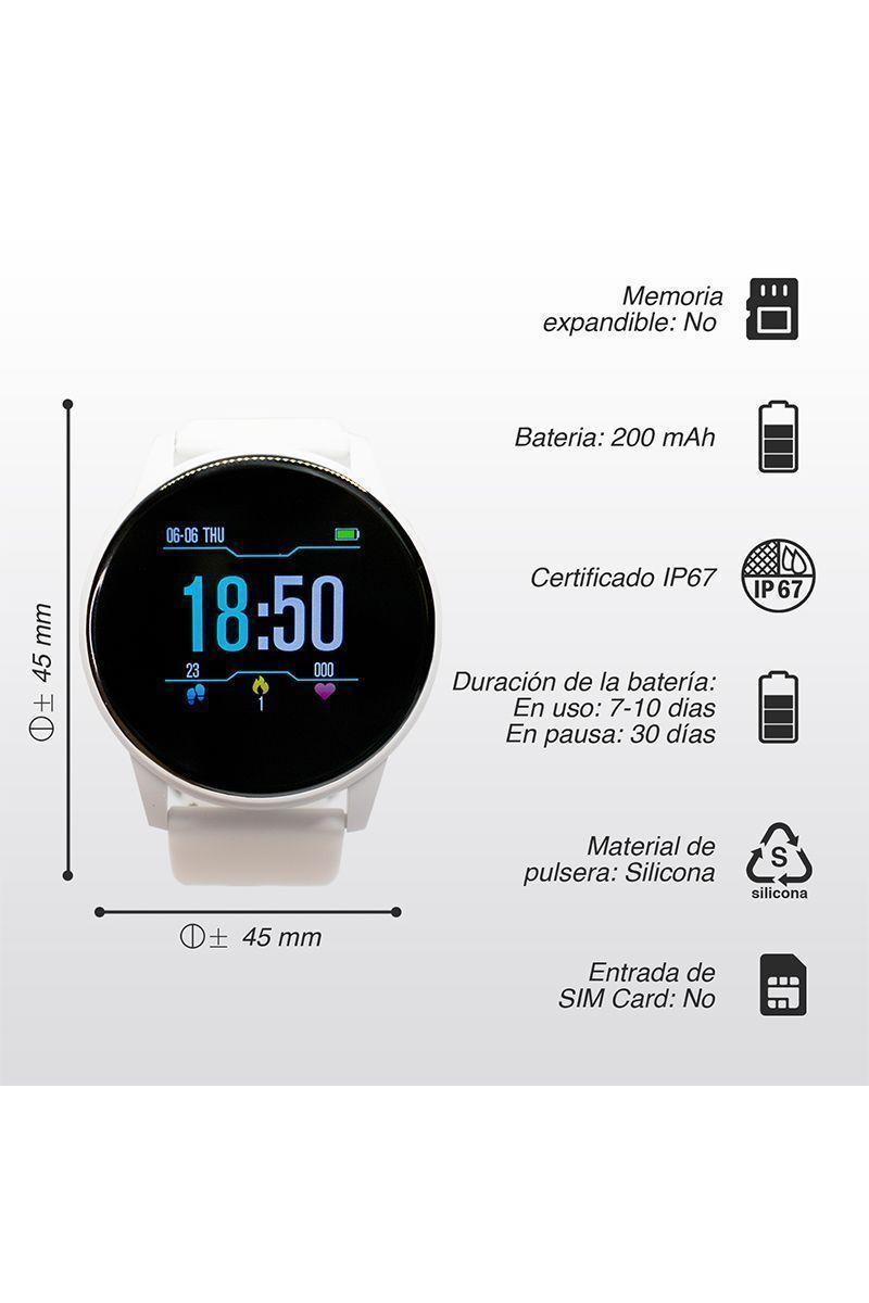 Reloj Inteligente Smartwatch ZN169 Blanco-2