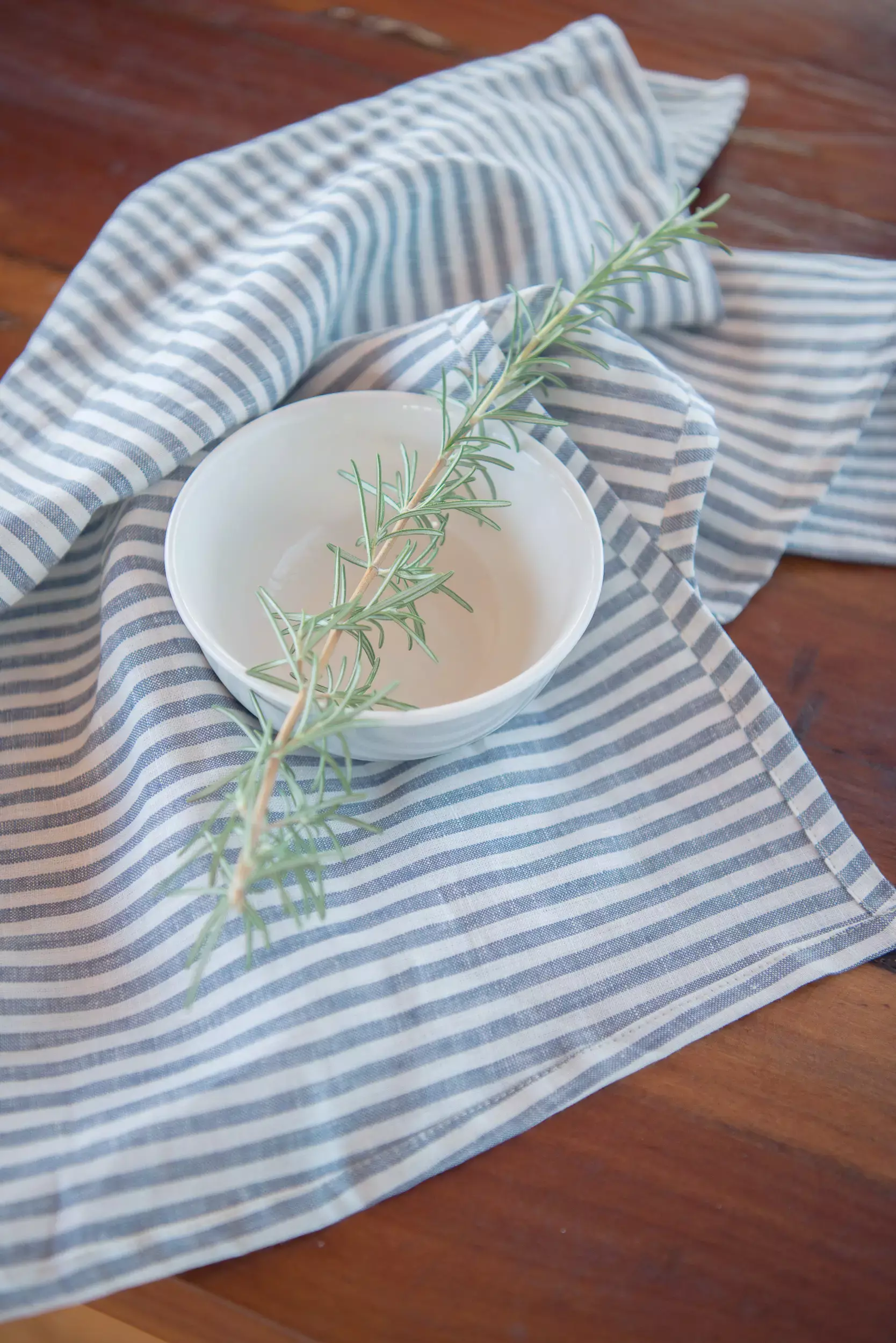 Paño De Cocina Azul a Rayas-0