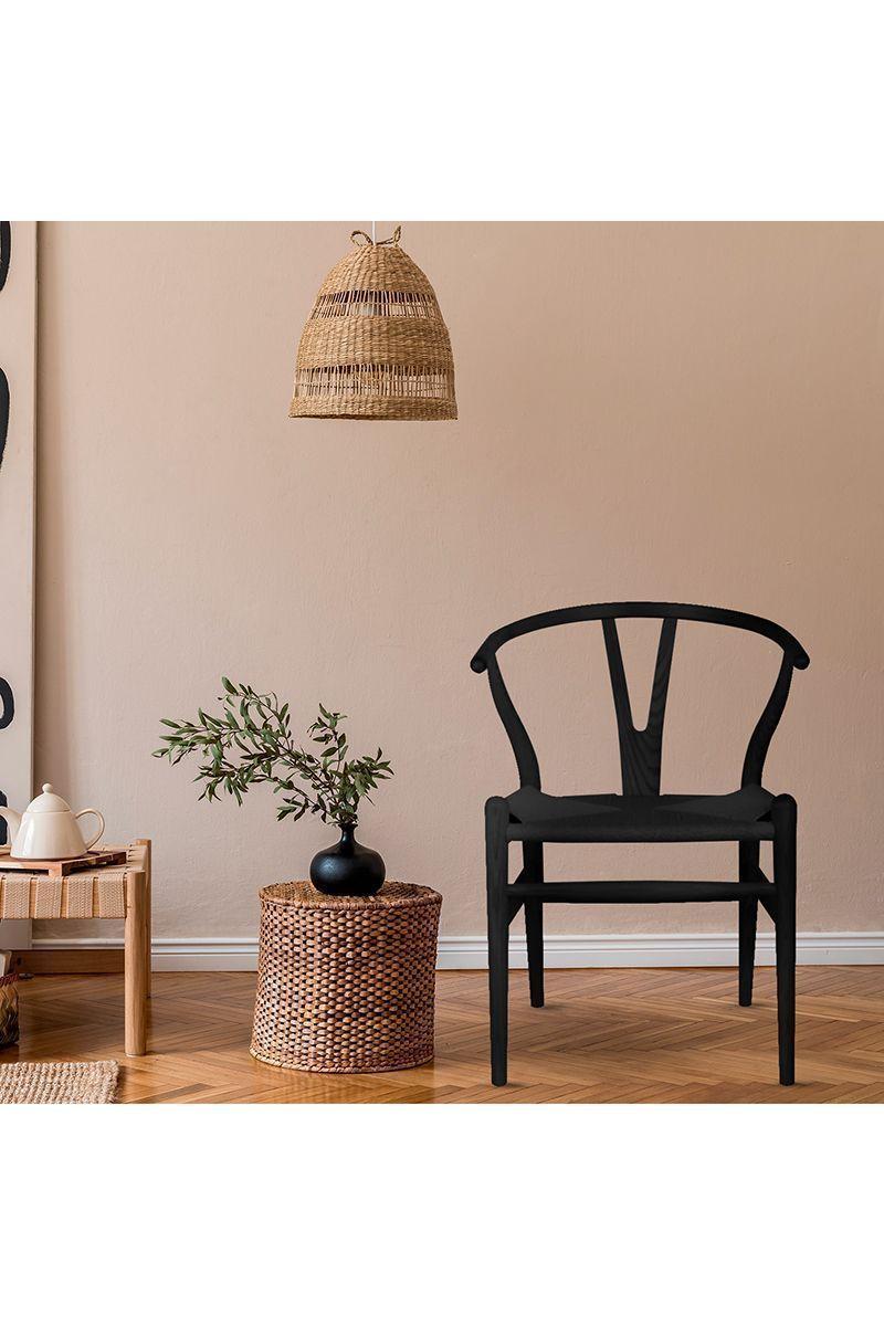 Pack 2 Sillas de Comedor Wishbone Negro-5