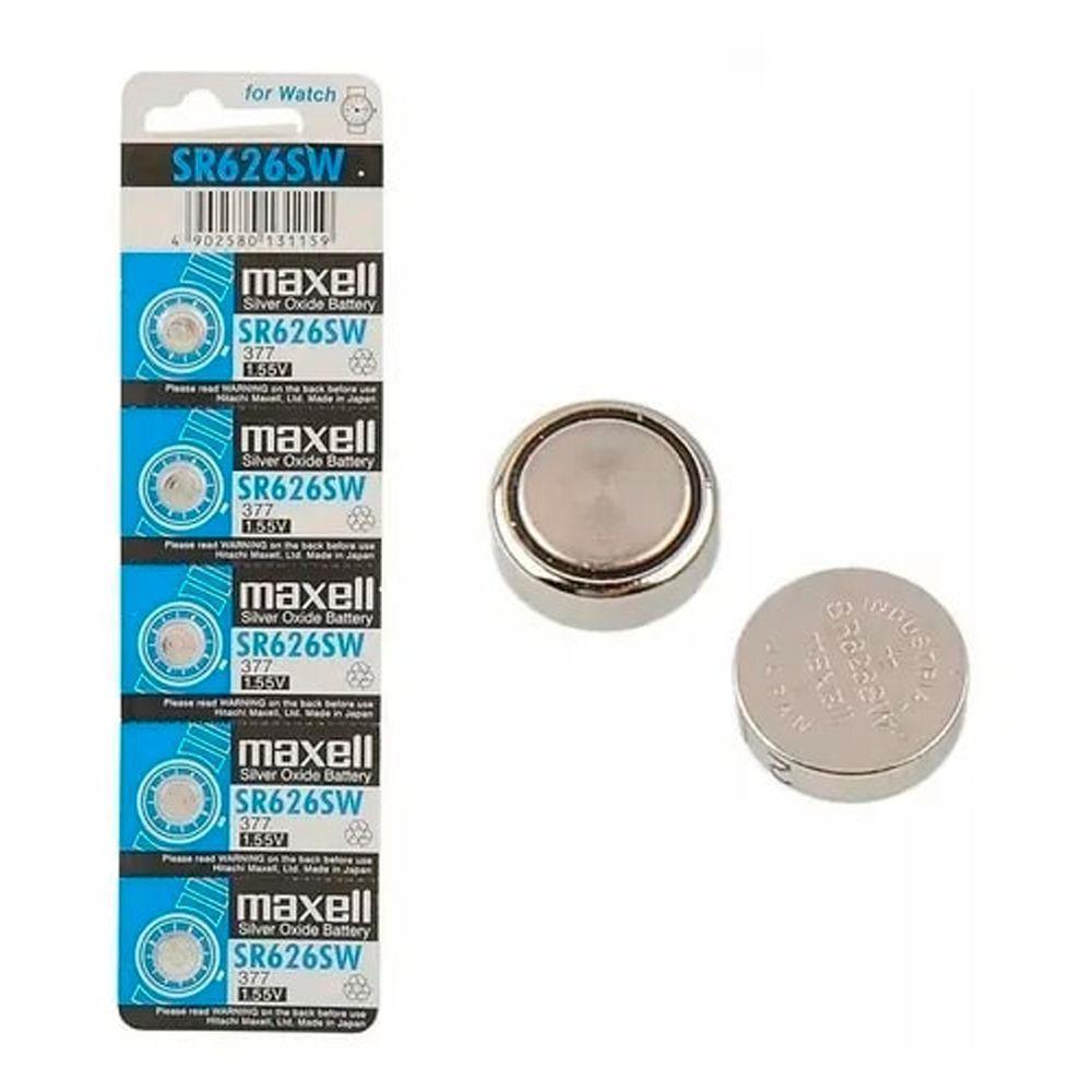 Pack 5 Pilas Maxell Sr626sw 1.55v Silver Oxide Battery-1