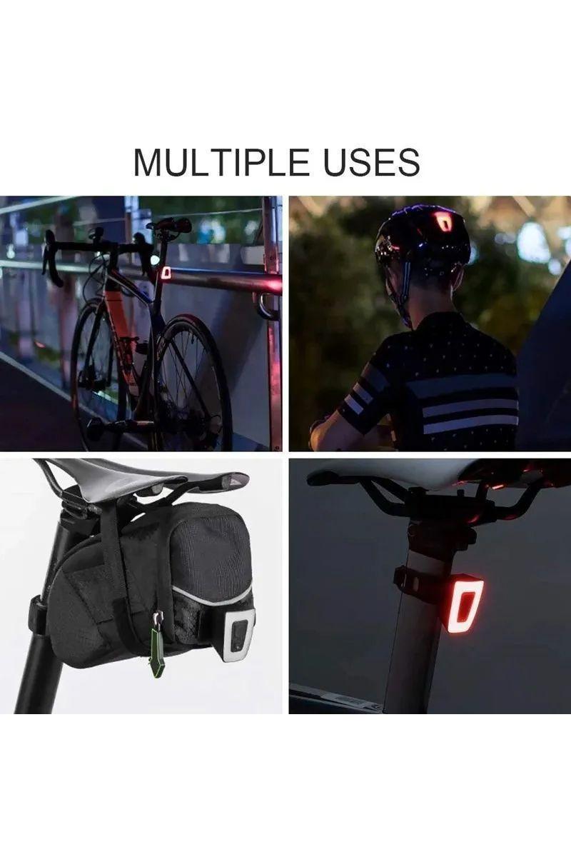 Luz Trasera Bicicleta Luz Casco Luz Advertencia Bolso.-5