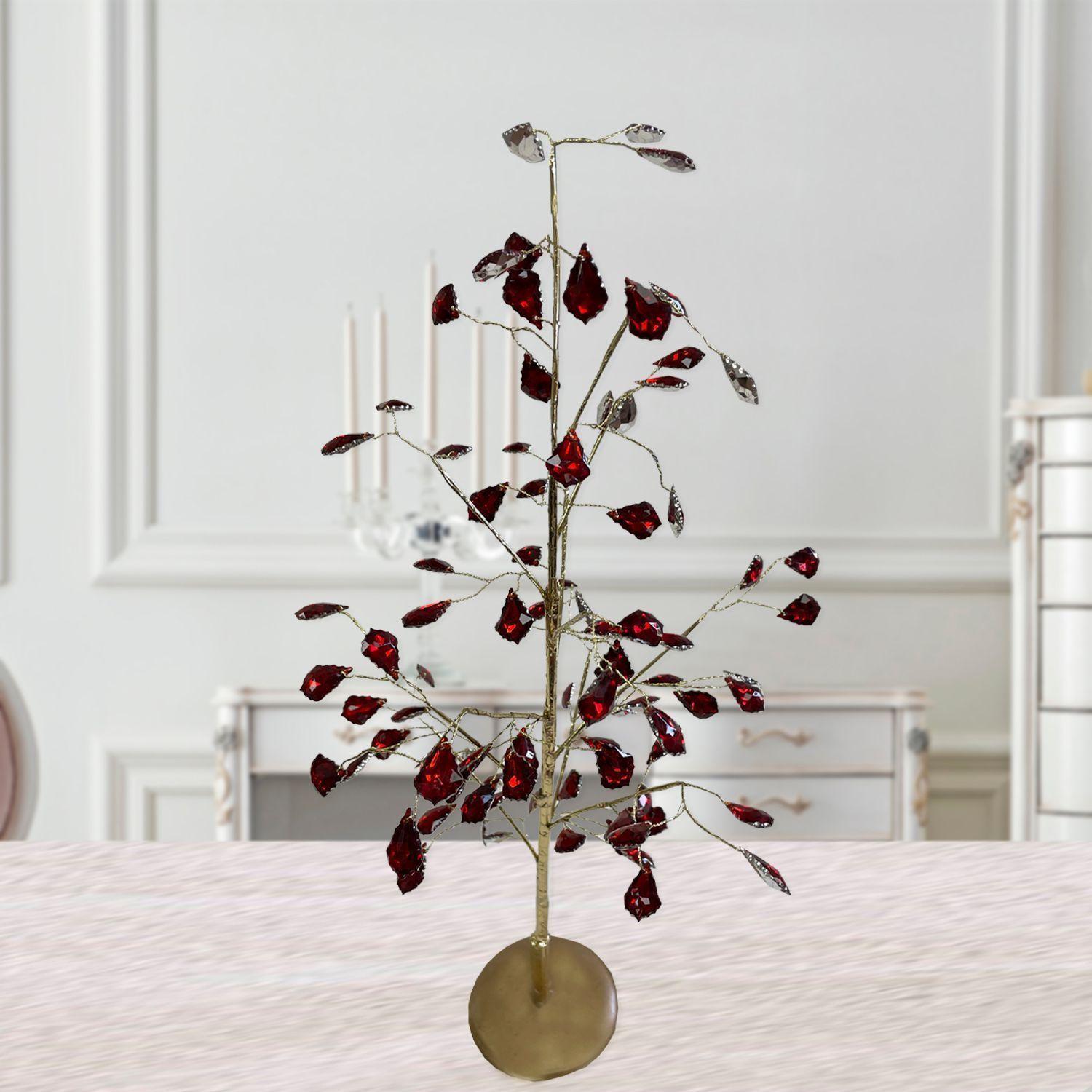 Árbol Decorativo Navidad Piedras Rojas-4