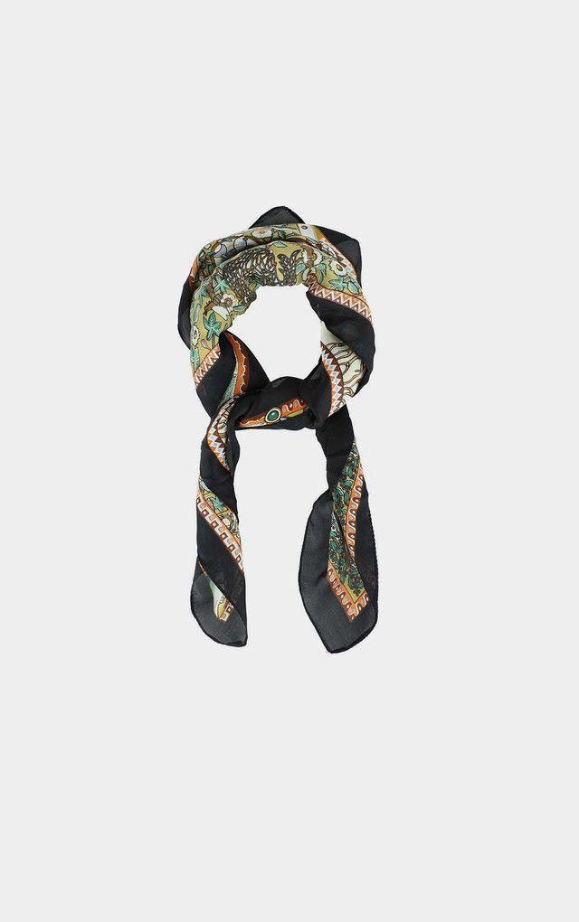 Pañuelo Bandana Estampado Marsella Verde Humana-1