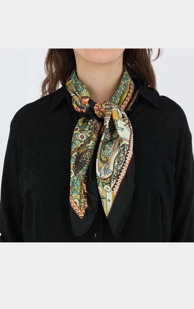Pañuelo Bandana Estampado Marsella Verde Humana-3