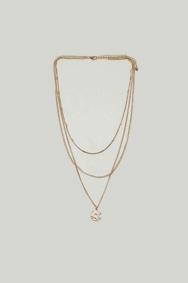 Collar Corto Dorado Cobrizo Tinsel i-D-0