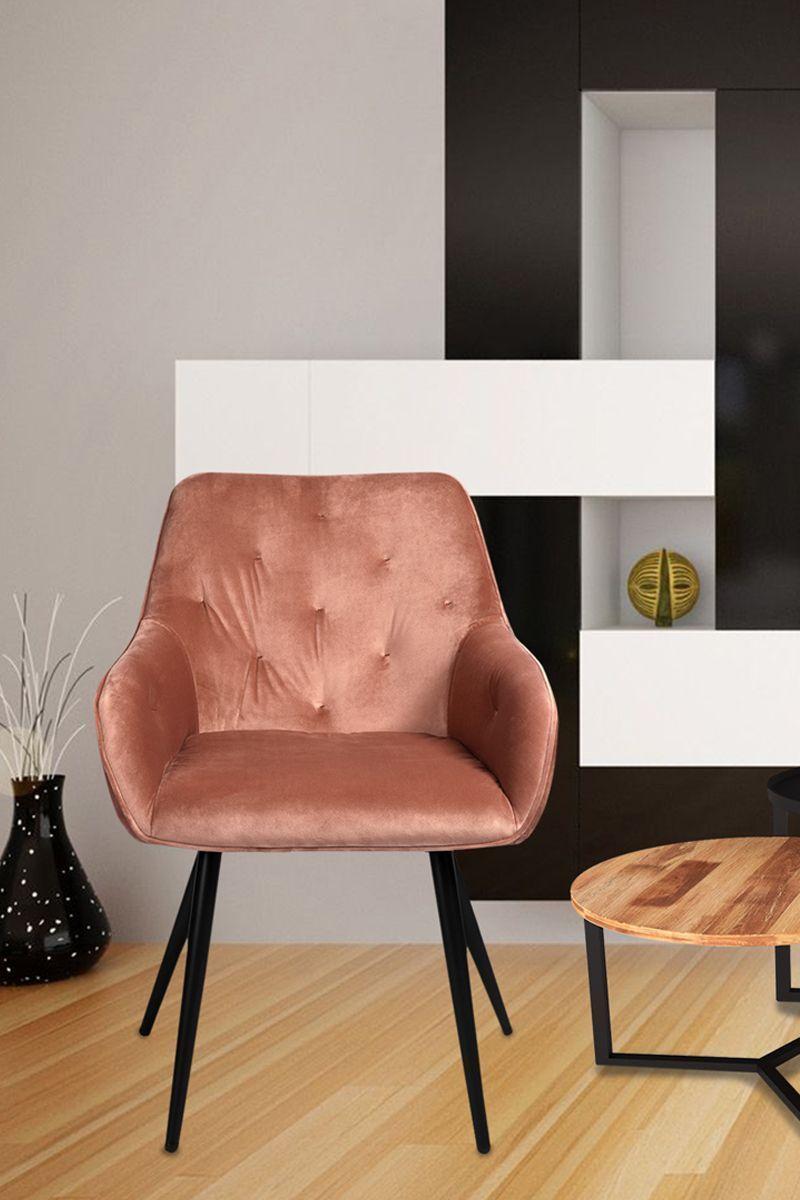 Sitial Chandler de Terciopelo Oro Rosa-5