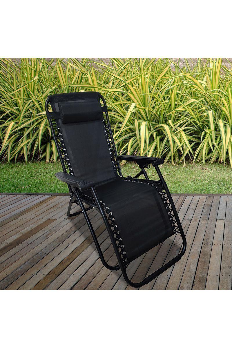 Reposera reclinable para patio NOVAHUS negro-1