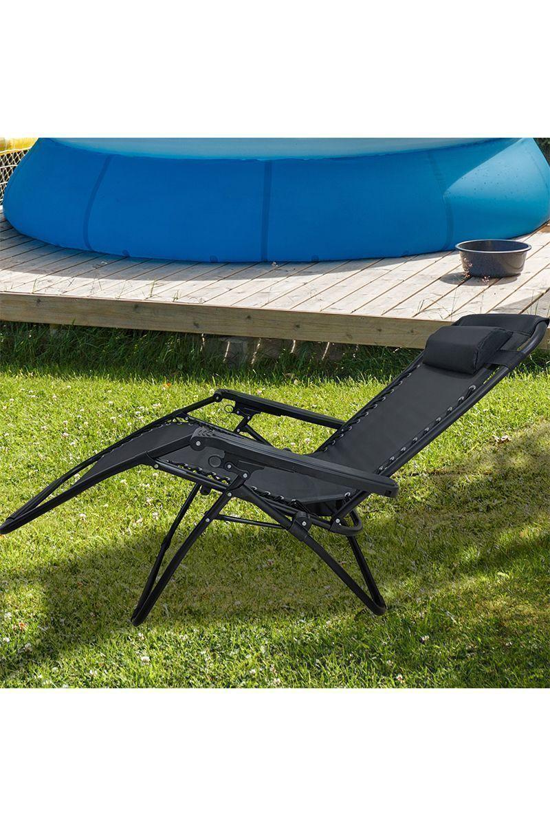 Reposera reclinable para patio NOVAHUS negro-5