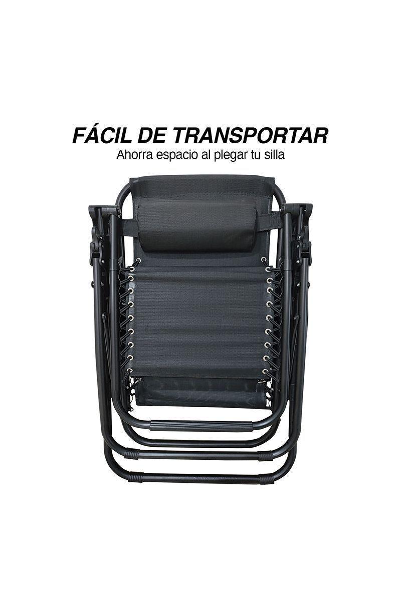 Reposera reclinable para patio NOVAHUS negro-4