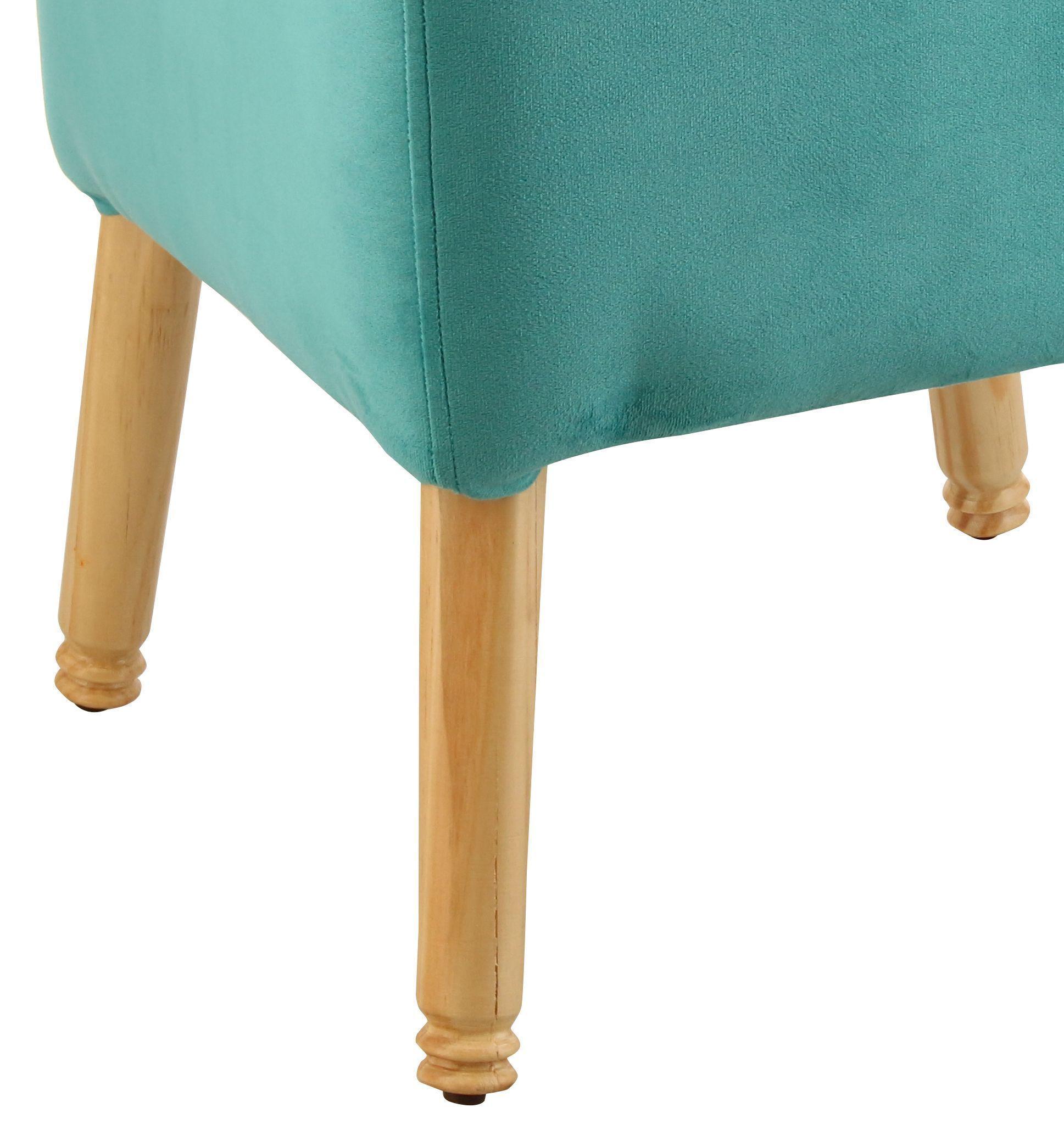 Pouf Alemania Turquesa Diseño Felpa 42x42x43 cm Máxima Design-2