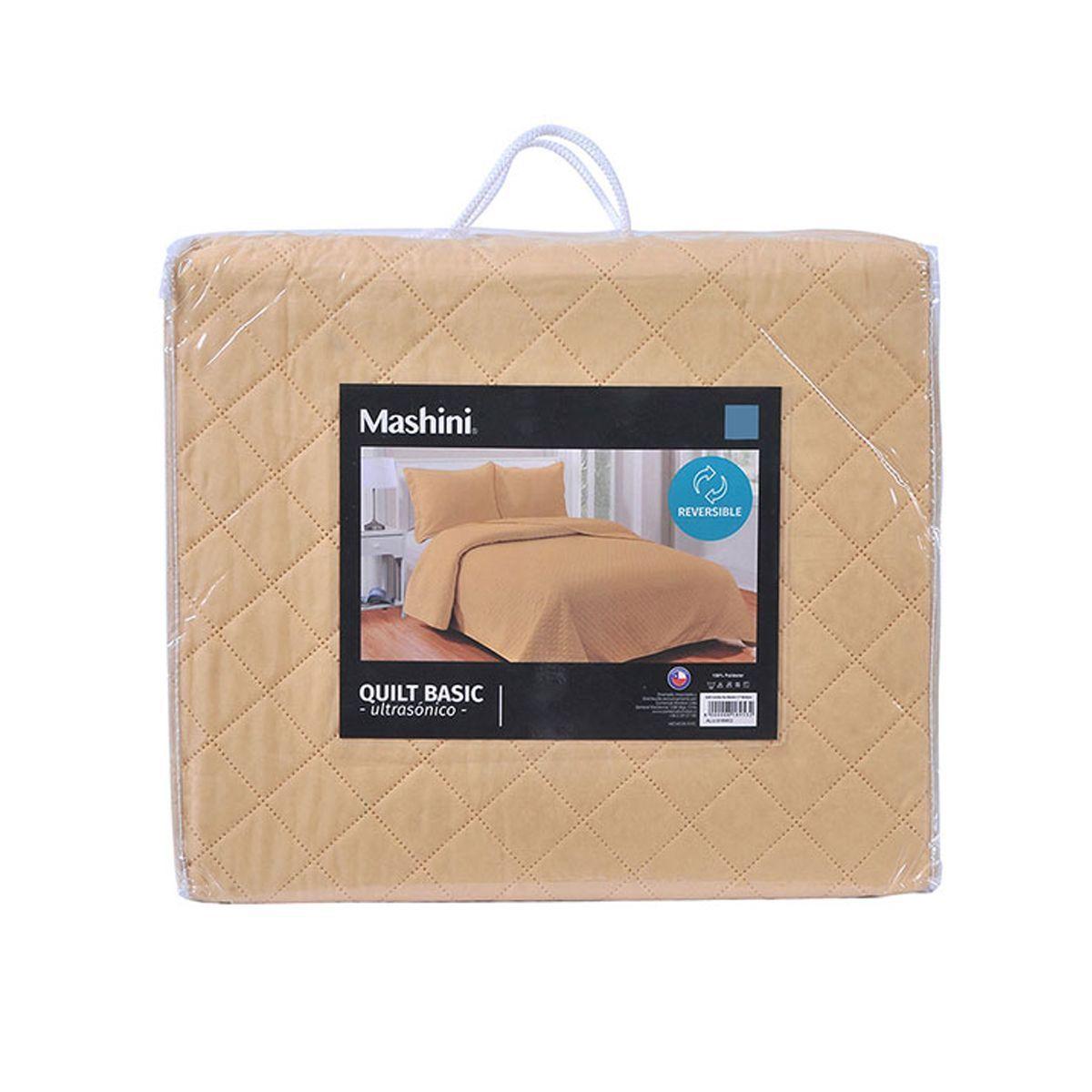 CUBRECAMAS QUILT - MOSTAZA - CORDOBA - 2 PLAZAS - MASHINI-4