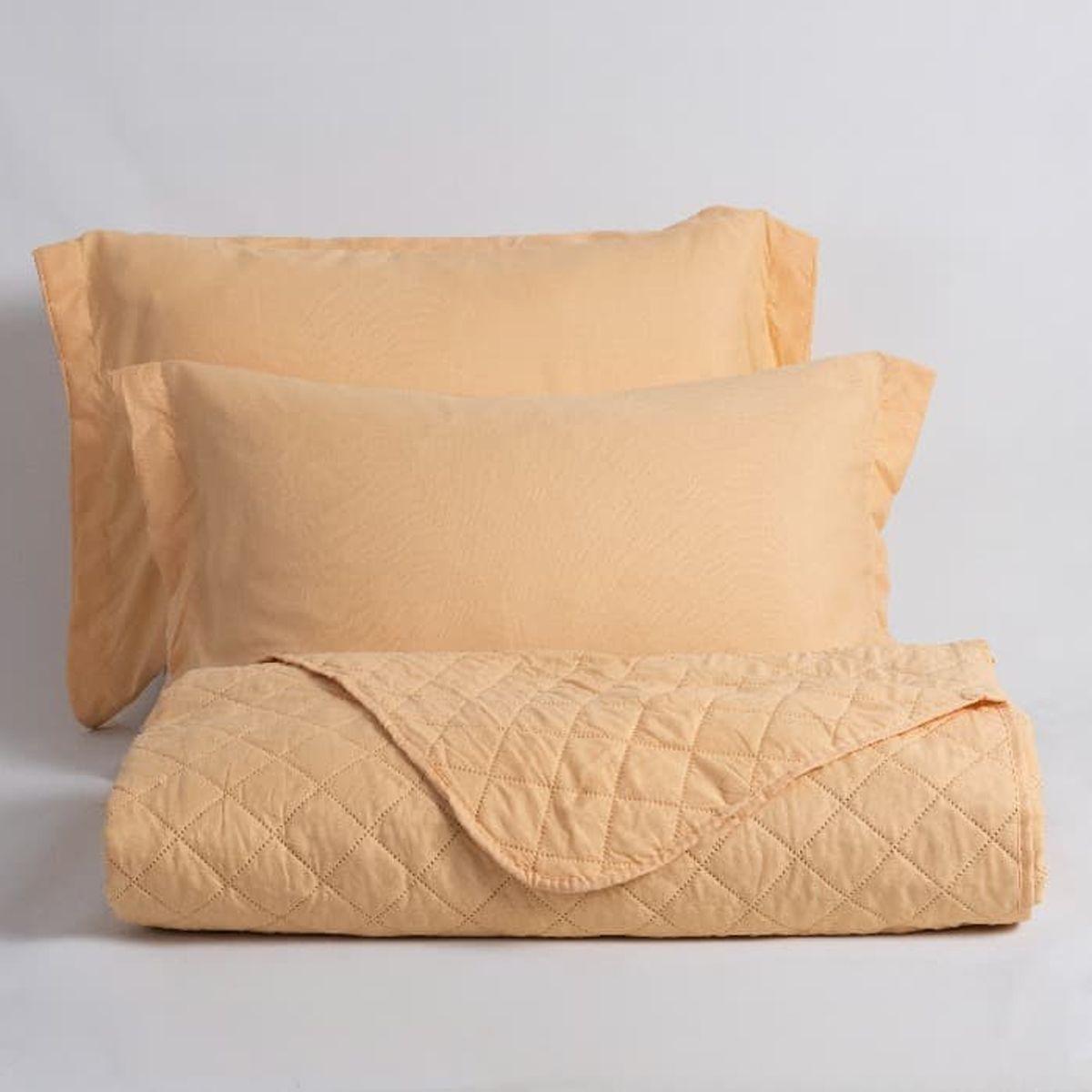 CUBRECAMAS QUILT - MOSTAZA - CORDOBA - 2 PLAZAS - MASHINI-2