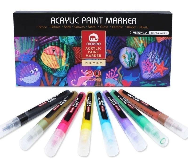 Marcadores Acrílicos Lápices 20 Colores Tipo Posca-3