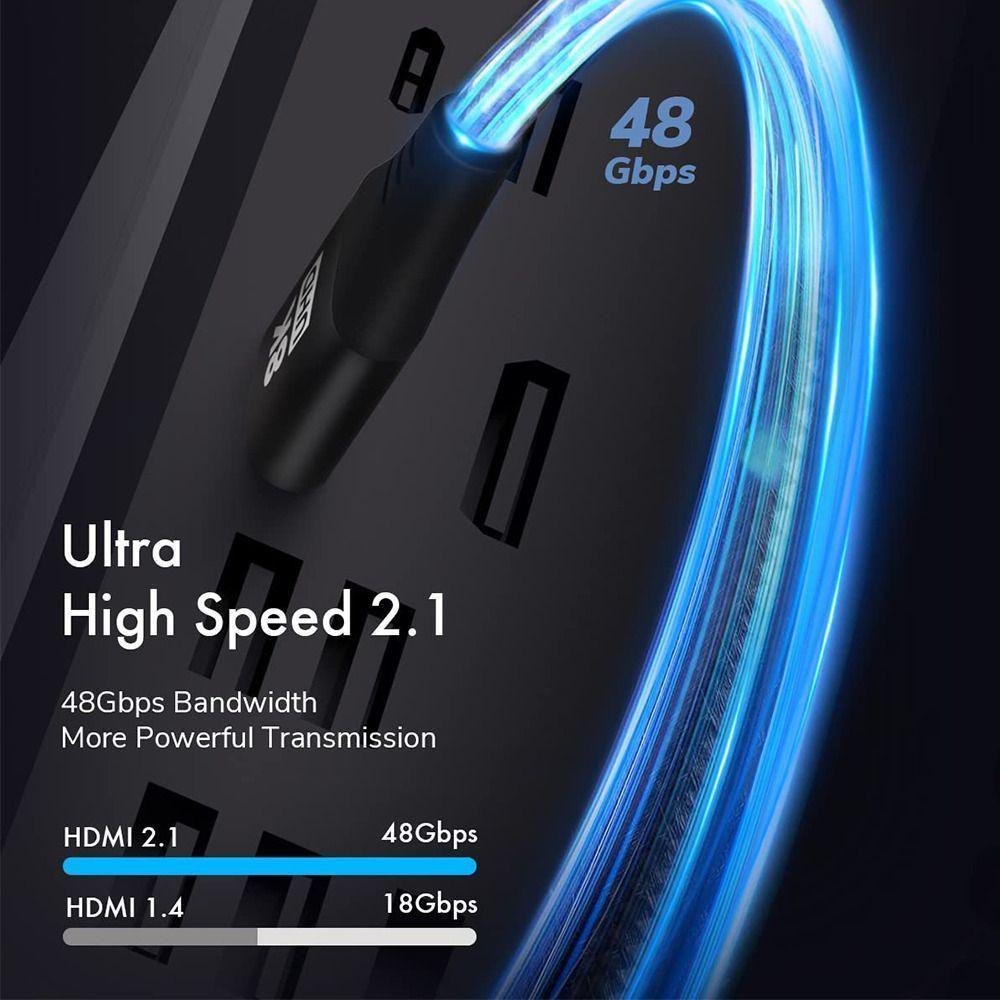 Cable Hdmi 8k 60hz/48gbps V2.1 De 1.5mts. Aleación De Zinc-3