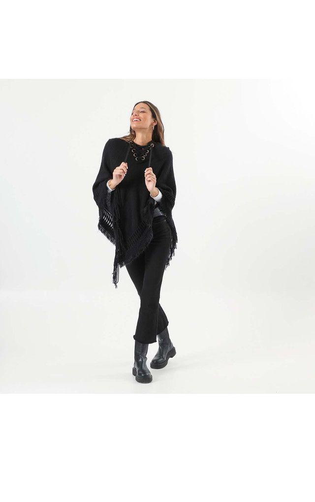 Poncho Negro Aztec i-D-0