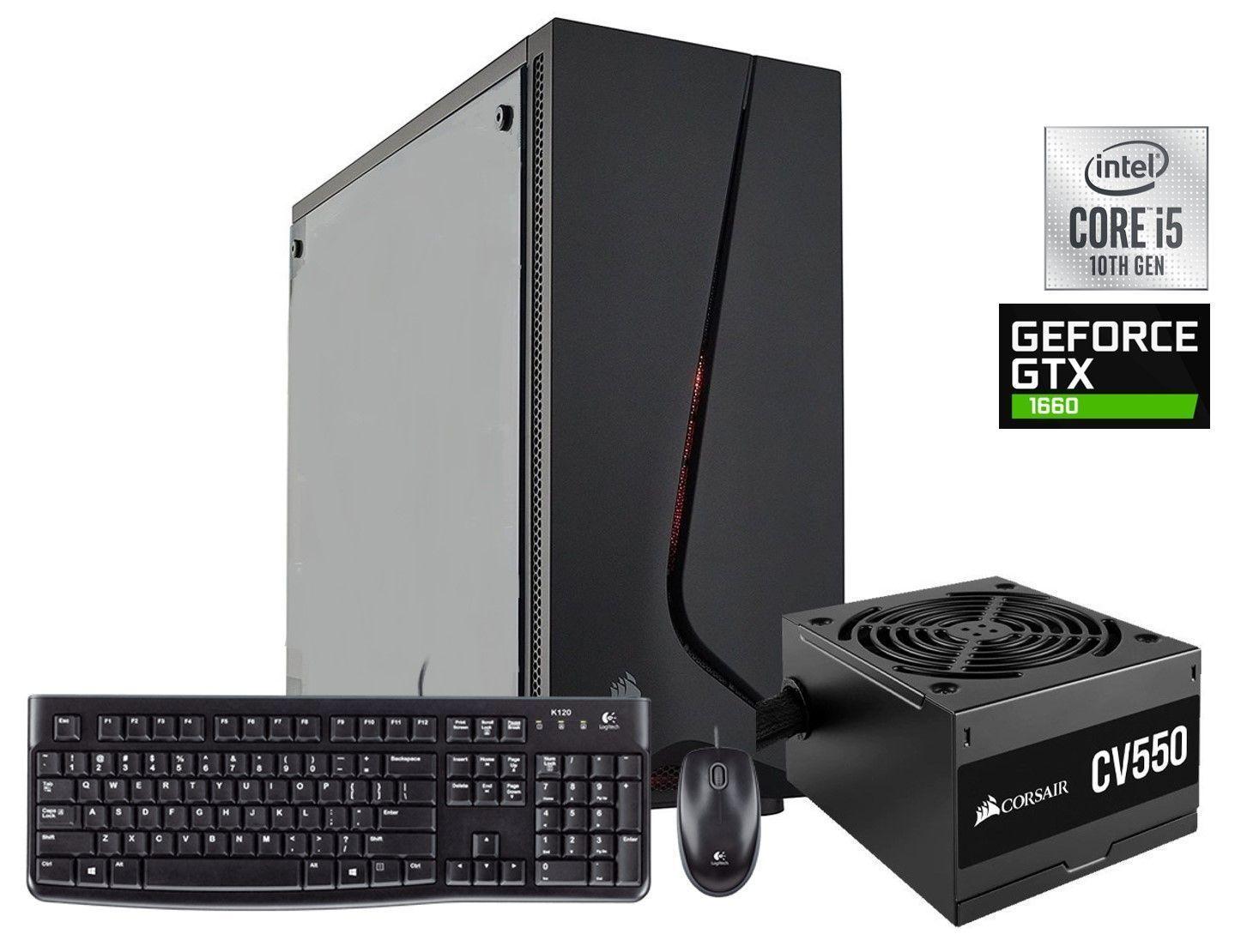 Desktop intel core i5-10400F/ 8GB Ram/ 1TB HDD + 256GB SSD/ NVIDIA GTX 1660/ Sin sistema operativo-0