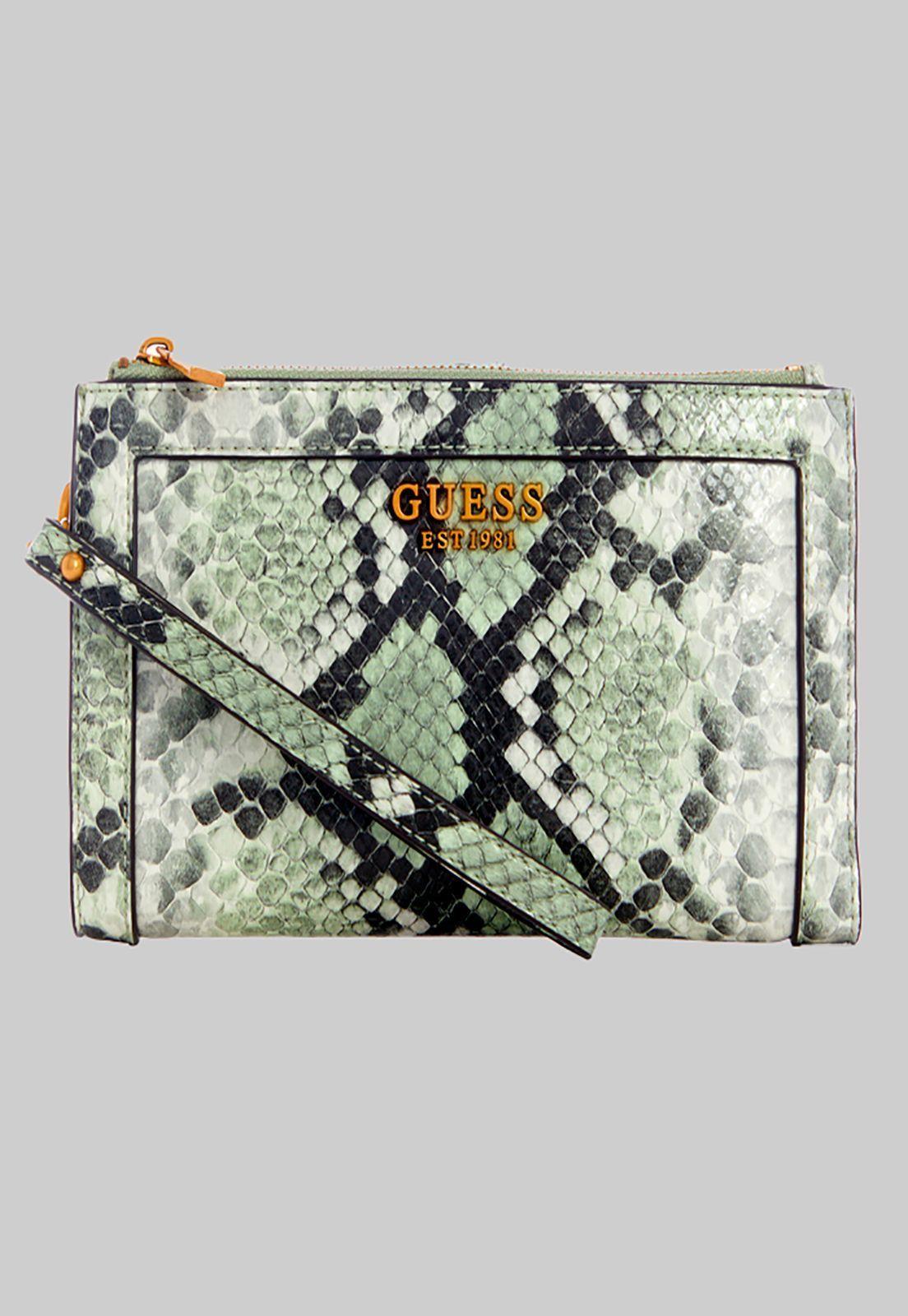 Billetera Abey Double Zip Organizer Verde Guess-0