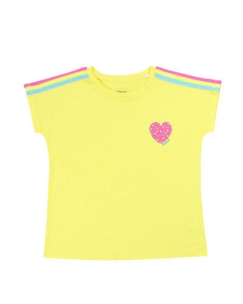 Polera Jr Niña Aplicación Hombro Sunny Days Ficcus-0